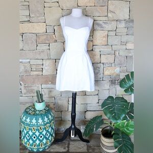 Reformation White Linen Mini Dress